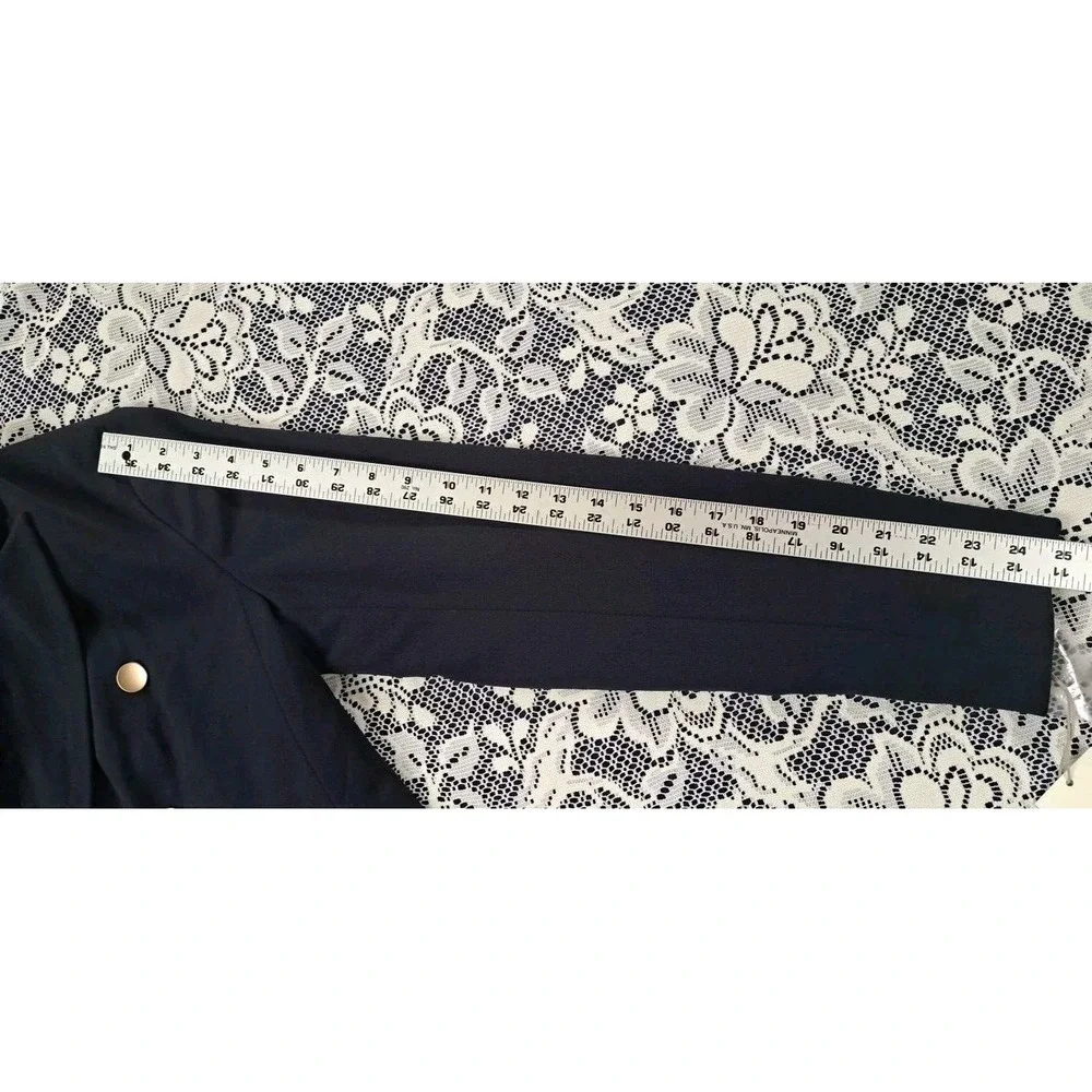 A New Day Double Breasted Blazer Size 12 Federal Blue Goldtone Buttons Lined NWT - Picture 9 of 11